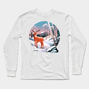 deer and scenery Long Sleeve T-Shirt